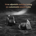 TRN BAX Pro – 2BA + 1DD + 2EST Hybrid IEM | 6-Mode Tuning Switch, Mg-Al Alloy Shell, Detachable 3.5/2.5/4.4mm Cable