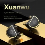 TRN XuanWu – Hybrid 10 mm Square Planar + BA Driver HiFi IEM (Ear-hook fit, Detachable Cable, No Mic)